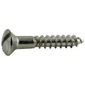 Midwest Fastener Wood Screw, #5, 3/4 in, Chrome Steel Oval Head Slotted Drive, 60 PK 62195